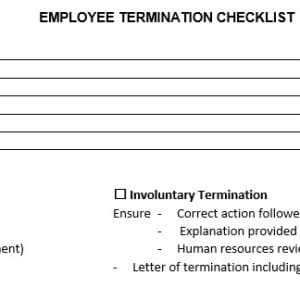 Termination Checklist